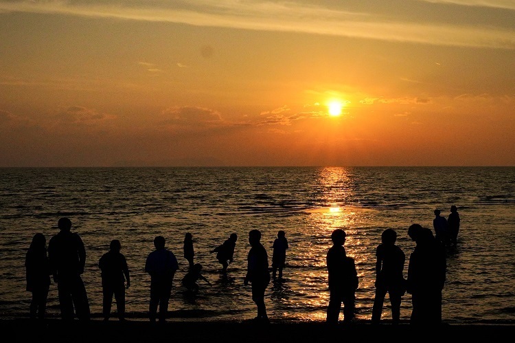 父母ヶ浜の夕日