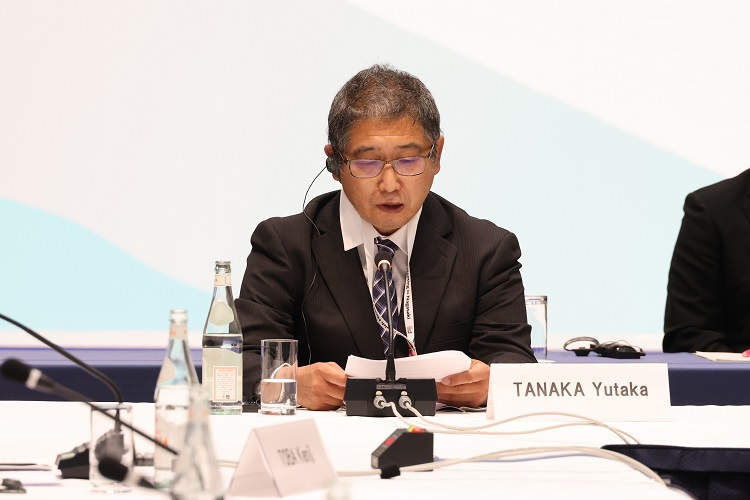 G7で意見発表を発表する田中さん